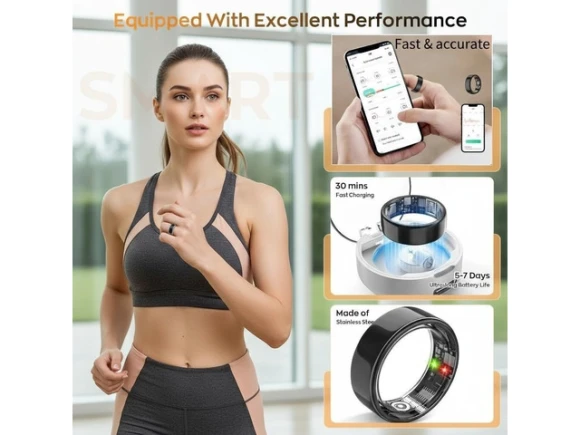 Smart Health Ring, Size 9, Rose Gold — Smart Ring, Generic Logic, Inc.