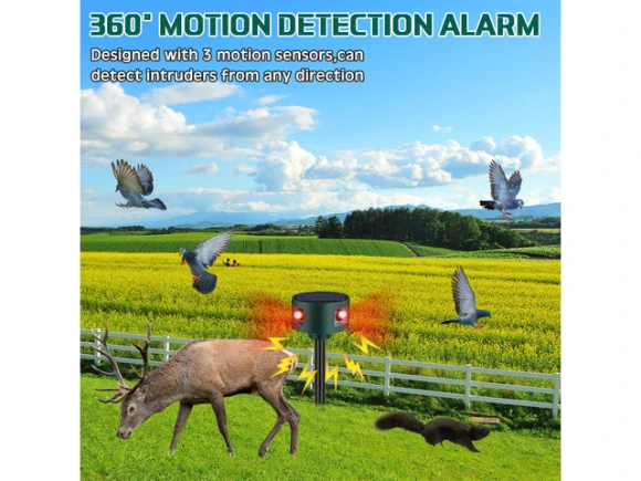Solar Indoor and Outdoor Motion Sensor Alarm and Animal Deterrent, 6 Pack — Motion Sensor, Generic Logic, Inc.