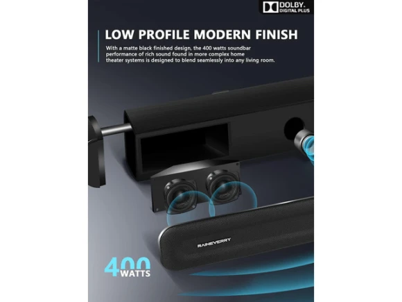 5.1-Channel Soundbar System with Wireless Subwoofer and Rear Speaker — Sound Bar, ilepo