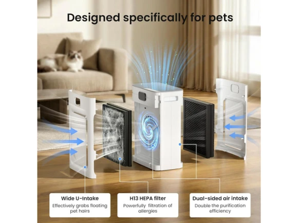 Grey Air Purifier — Air Purifier, ANCREU