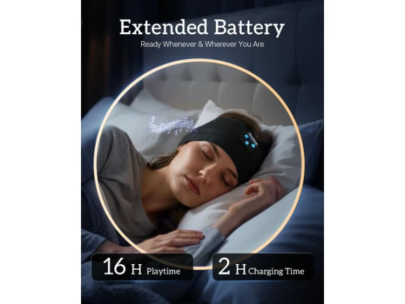 Sleep headphones in a headband — Wireless Earbuds, Generic Logic, Inc.