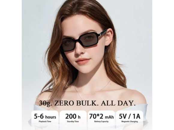 Black Polarized Sunglasses with Smart Translation — Smart Glasses, Generic Logic, Inc.