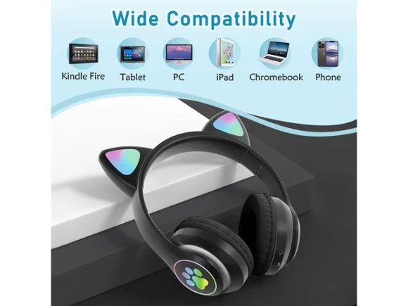 Black Bluetooth Wireless Over-Ear Headphones — Wireless Earbuds, Generic Logic, Inc.