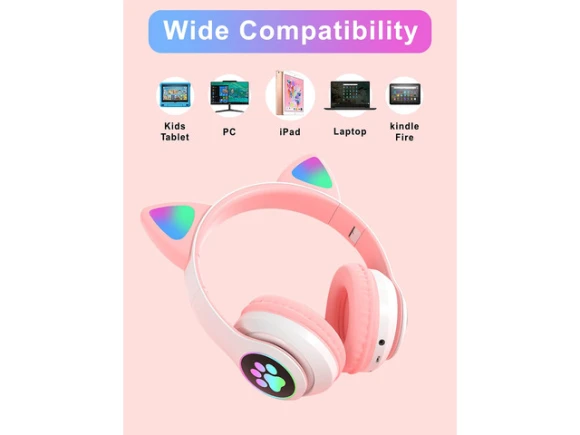Pink Bluetooth Wireless Over-Ear Headphones — Wireless Earbuds, Generic Logic, Inc.