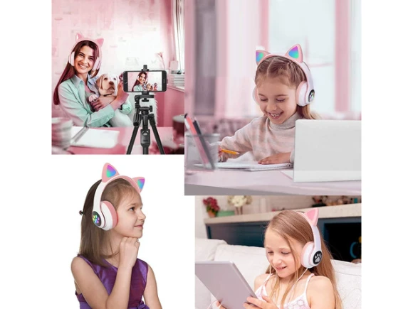 Pink Bluetooth Wireless Over-Ear Headphones — Wireless Earbuds, Generic Logic, Inc.