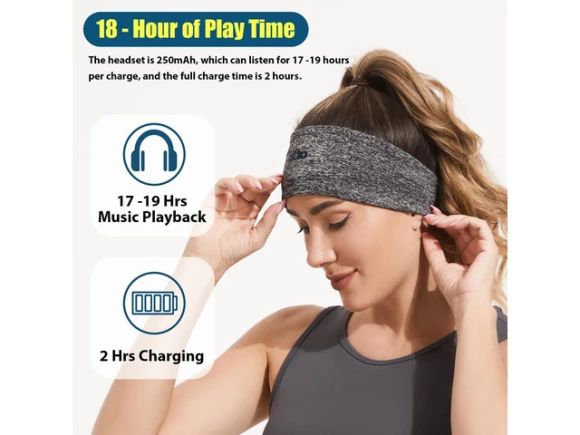 Bluetooth Headband Sleeping Headphones, 2-Pack — Wireless Earbuds, Generic Logic, Inc.