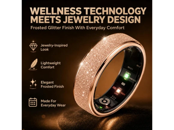 Smart Ring Fitness and Health Tracker, Rose Gold — Smart Ring, Generic Logic, Inc.