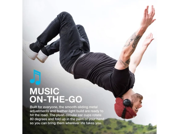 On-ear Bluetooth Headphones, Black — Wireless Earbuds, Generic Logic, Inc.