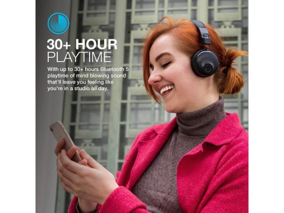 On-ear Bluetooth Headphones, Black — Wireless Earbuds, Generic Logic, Inc.