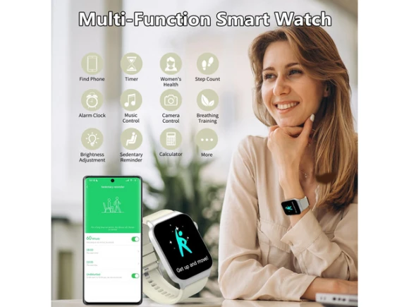 Smartwatch, Creamy White — Smart Watch, Generic Logic, Inc.