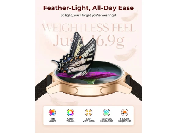 40mm Smart Watch, Black Gold, with 4 Bands and Necklace Gift Set — Smart Watch, Generic Logic, Inc.