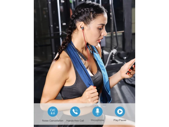 Bluetooth Earbuds, Red with Red — Wireless Earbuds, Generic Logic, Inc.