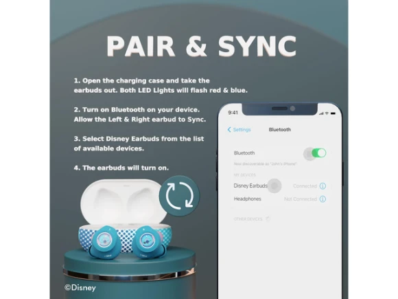 Lilo and Stitch Bluetooth Earbuds — Wireless Earbuds, Disney