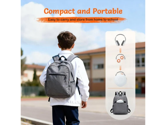 Bluetooth headphones, White Orange — Wireless Earbuds, Generic Logic, Inc.