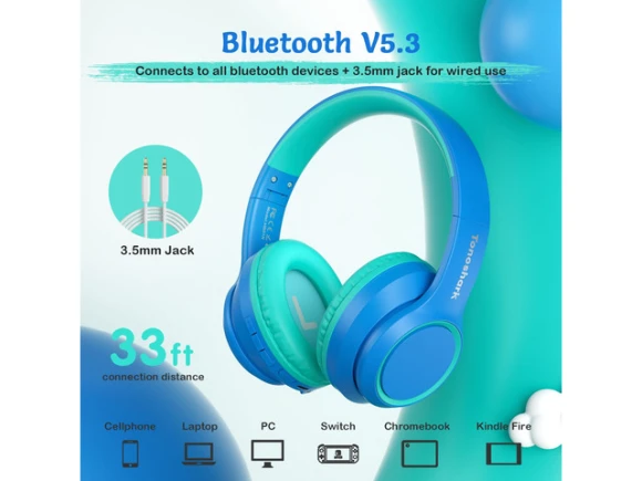 Wireless Over-Ear Headphones for Children — Wireless Earbuds, Generic Logic, Inc.