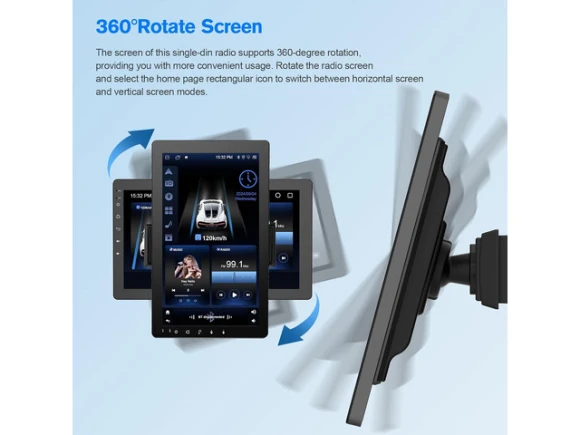 10.1-inch Rotatable Touchscreen Car Stereo — Car Infotainment System, ilepo