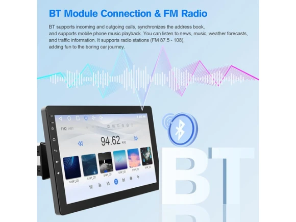 10.1-inch Rotatable Touchscreen Car Stereo — Car Infotainment System, ilepo
