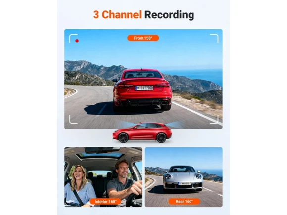 3-Channel Dash Camera — Dash Cam, VANTRUE