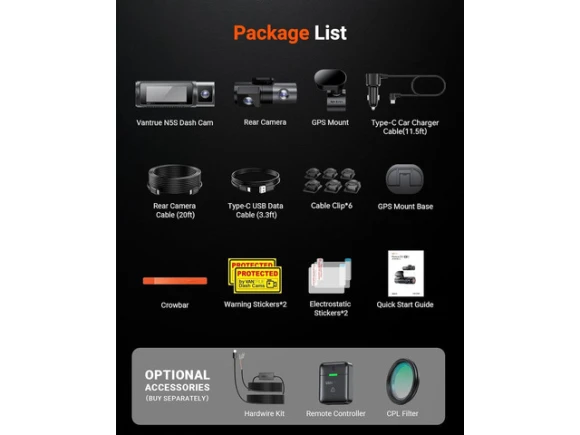 4-Channel Dash Camera — Dash Cam, VANTRUE