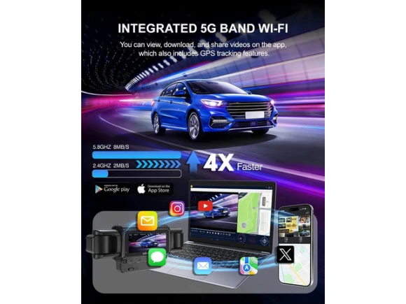 4-Channel Front-and-Rear Car Dash Camera — Dash Cam, ilepo