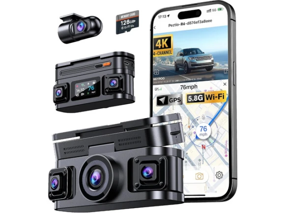 4K 360° Dash Camera with 128GB Card — Dash Cam, ilepo