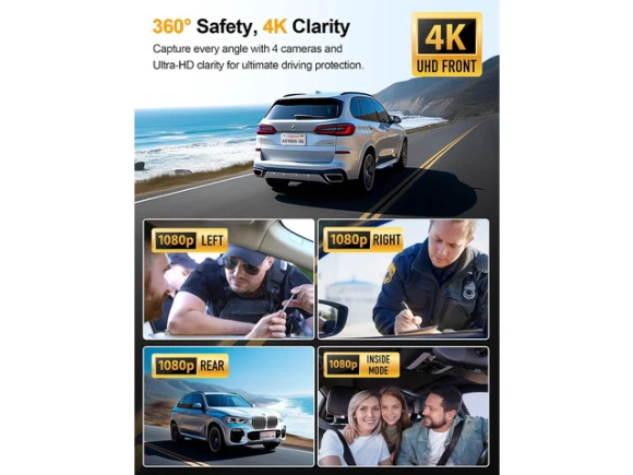 4K 360° Dash Camera with 128GB Card — Dash Cam, ilepo