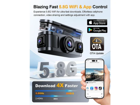 4K 360° Dash Camera with 128GB Card — Dash Cam, ilepo