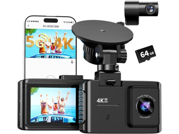4K Dual-Channel Front and Rear Dash Camera — Dash Cam, ilepo