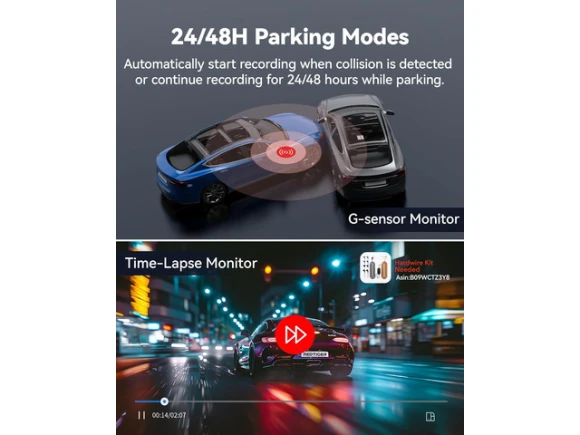 4K Front and 1080P Rear Dash Camera — Dash Cam, REDTIGER