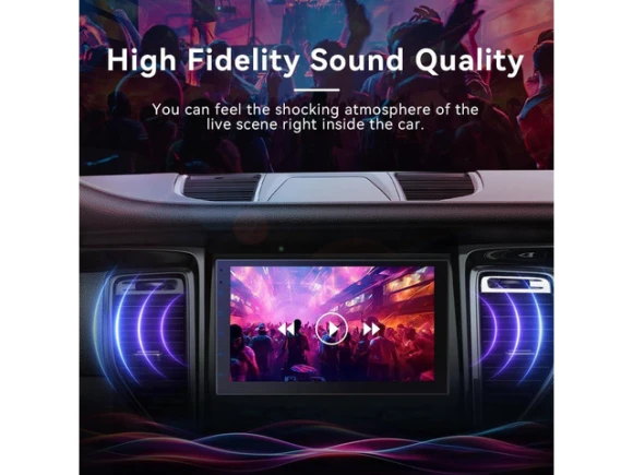 7-inch Double-DIN car stereo receiver with touchscreen — Car Infotainment System, ilepo