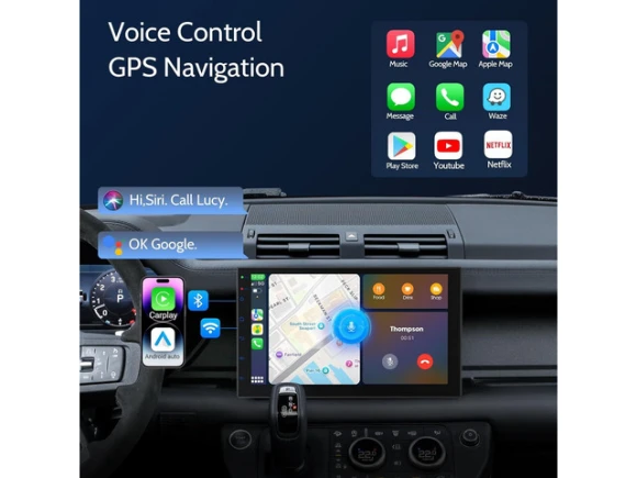7-inch Double-DIN car stereo receiver with touchscreen — Car Infotainment System, ilepo