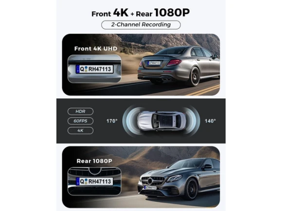Dash camera, front and rear, 2-channel — Dash Cam, ilepo