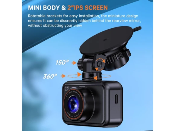 Dual Front-and-Rear Dash Camera with 32GB Card — Dash Cam, ilepo