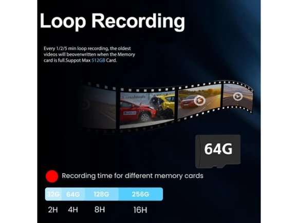 Dual Mirror Dash Camera, 4K Front and 2.5K Rear — Dash Cam, ilepo