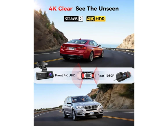 Front-and-Rear Dash Camera — Dash Cam, REDTIGER