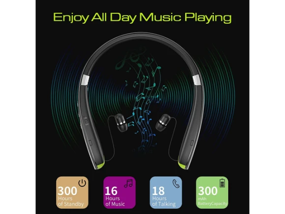 Bluetooth Neckband Headset — Wireless Earbuds, Generic Logic, Inc.