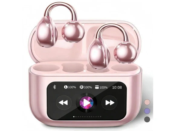 Open-Ear Wireless Earbuds with Touchscreen Case — Wireless Earbuds, Generic Logic, Inc.