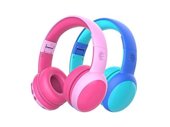 Kids Bluetooth Headphones, Pink+Blue — Wireless Earbuds, Generic Logic, Inc.
