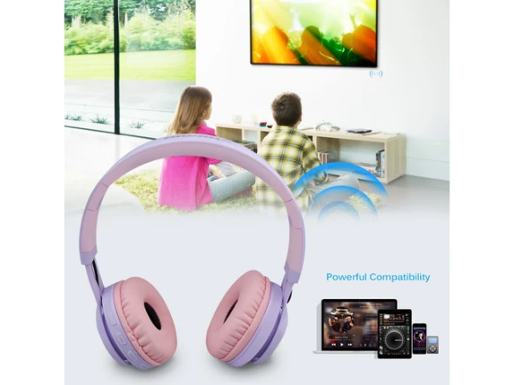 Kids Bluetooth Headphones, Purple — Wireless Earbuds, Generic Logic, Inc.