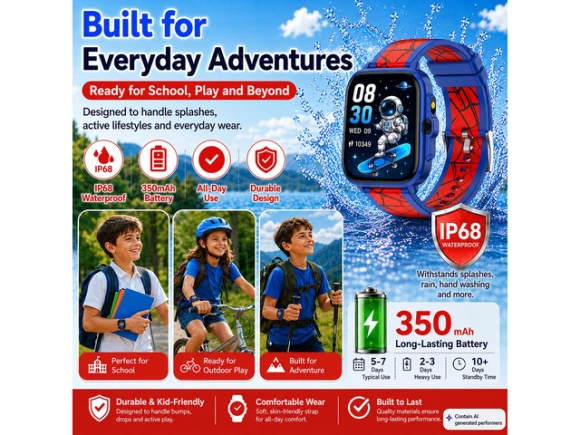 Smart Watch for Kids, Blue and Red — Kids Smart Watch, Generic Logic, Inc.