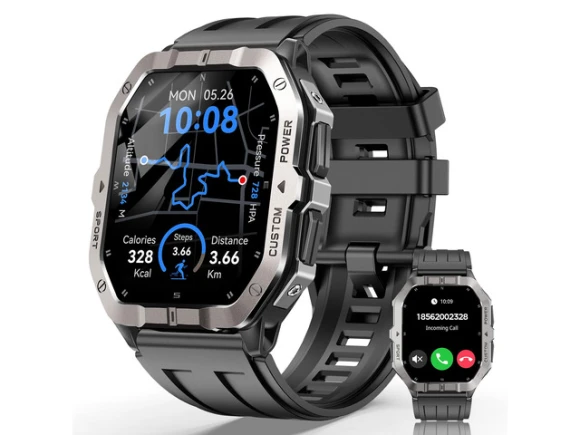 Smartwatch with 2.02-inch display, built-in GPS and 100+ sport modes — Smart Watch, Generic Logic, Inc.