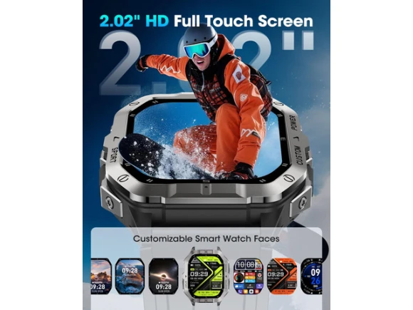 Smartwatch with 2.02-inch display, built-in GPS and 100+ sport modes — Smart Watch, Generic Logic, Inc.