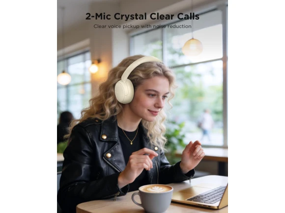 Wireless Over-Ear Headphones, H30, Off-White — Wireless Earbuds, Generic Logic, Inc.