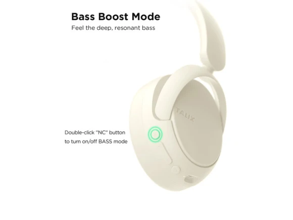 Wireless Over-Ear Headphones, H30, Off-White — Wireless Earbuds, Generic Logic, Inc.