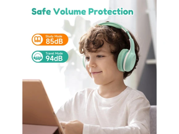 Green Foldable Over-Ear Bluetooth Headphones — Wireless Earbuds, Generic Logic, Inc.