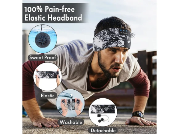 Headband-Style Wireless Sleep Headphones — Wireless Earbuds, Generic Logic, Inc.