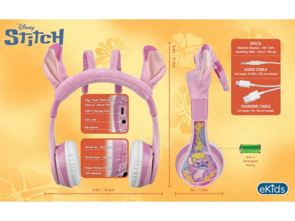 Bluetooth Headphones for Kids — Wireless Earbuds, Disney