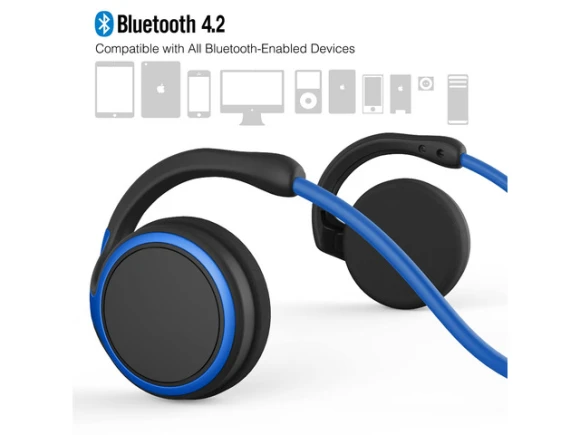 Small Blue Bluetooth Headphones — Wireless Earbuds, Generic Logic, Inc.