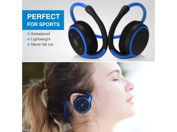 Small Blue Bluetooth Headphones — Wireless Earbuds, Generic Logic, Inc.