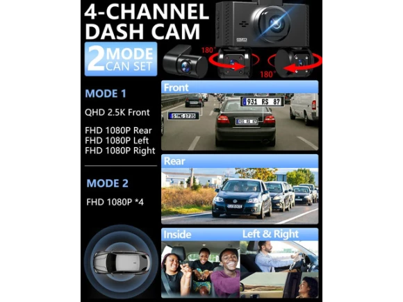 4-Channel Dash Camera — Dash Cam, ilepo